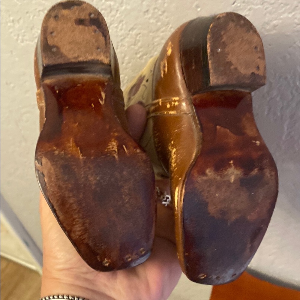 Vintage toddler, Brown and Cream Western Cowboy Boots - Picture 5 of 13